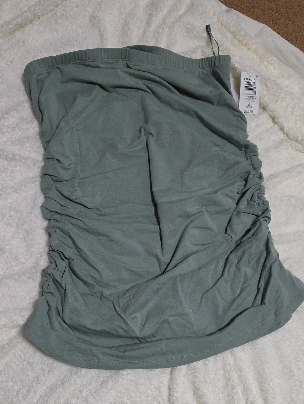 torrid sage green ruched mini skirt